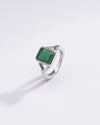 Authentic Emerald (Panna) Ring in Sterling Silver – #1175B Sq - Myra