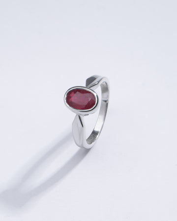 Natural Ruby (Manik) Ring in 925 Silver - #1136B - Myra