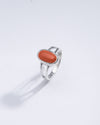 Bold Red Coral (Moonga) Ring in 925 Silver - #1150 Ov - Myra