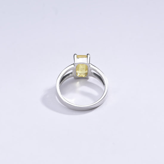 Genuine Yellow Sapphire (Pukhraj) Ring in 925 Silver – #1150N4 Re - Myra