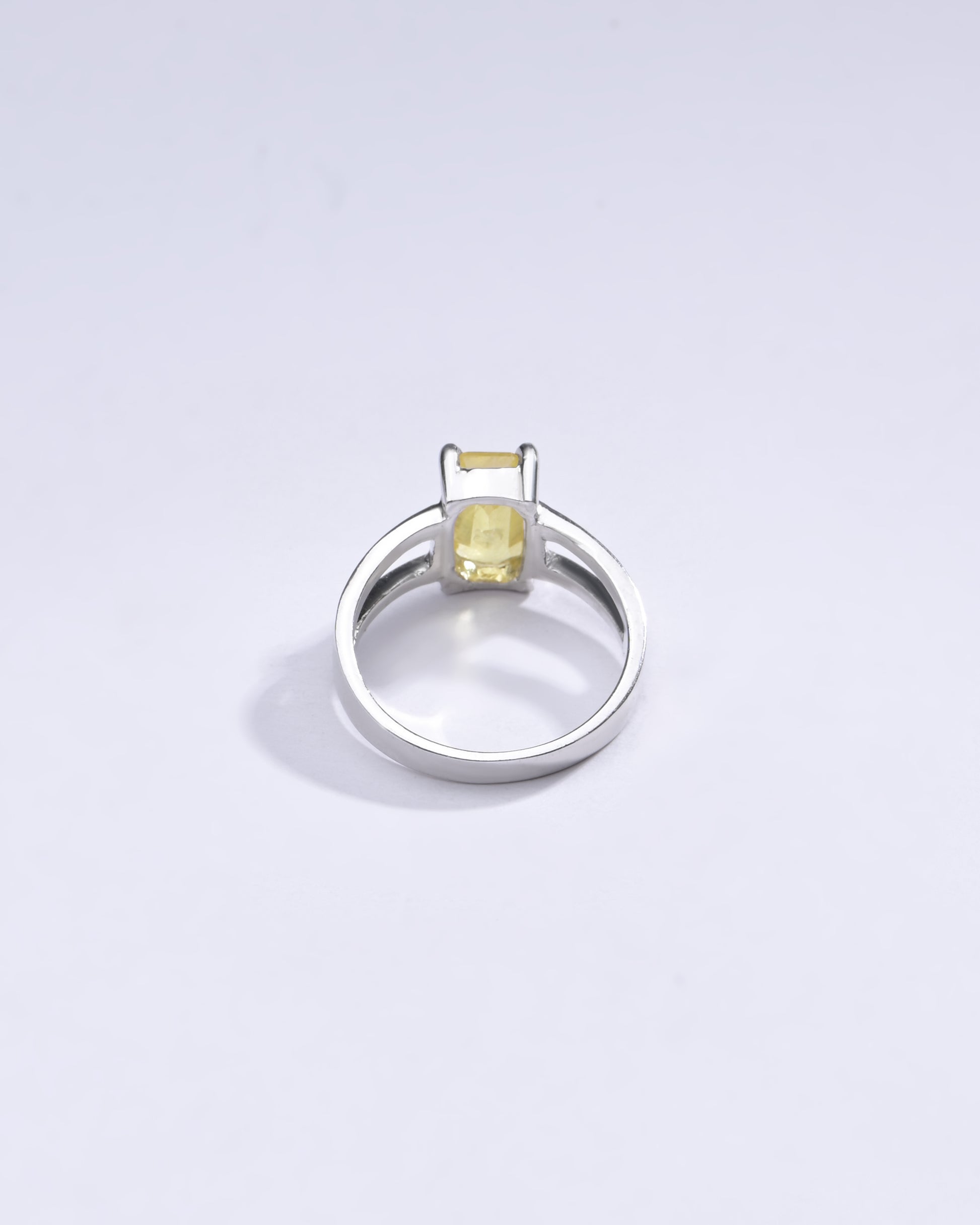 Genuine Yellow Sapphire (Pukhraj) Ring in 925 Silver – #1150N4 Re - Myra