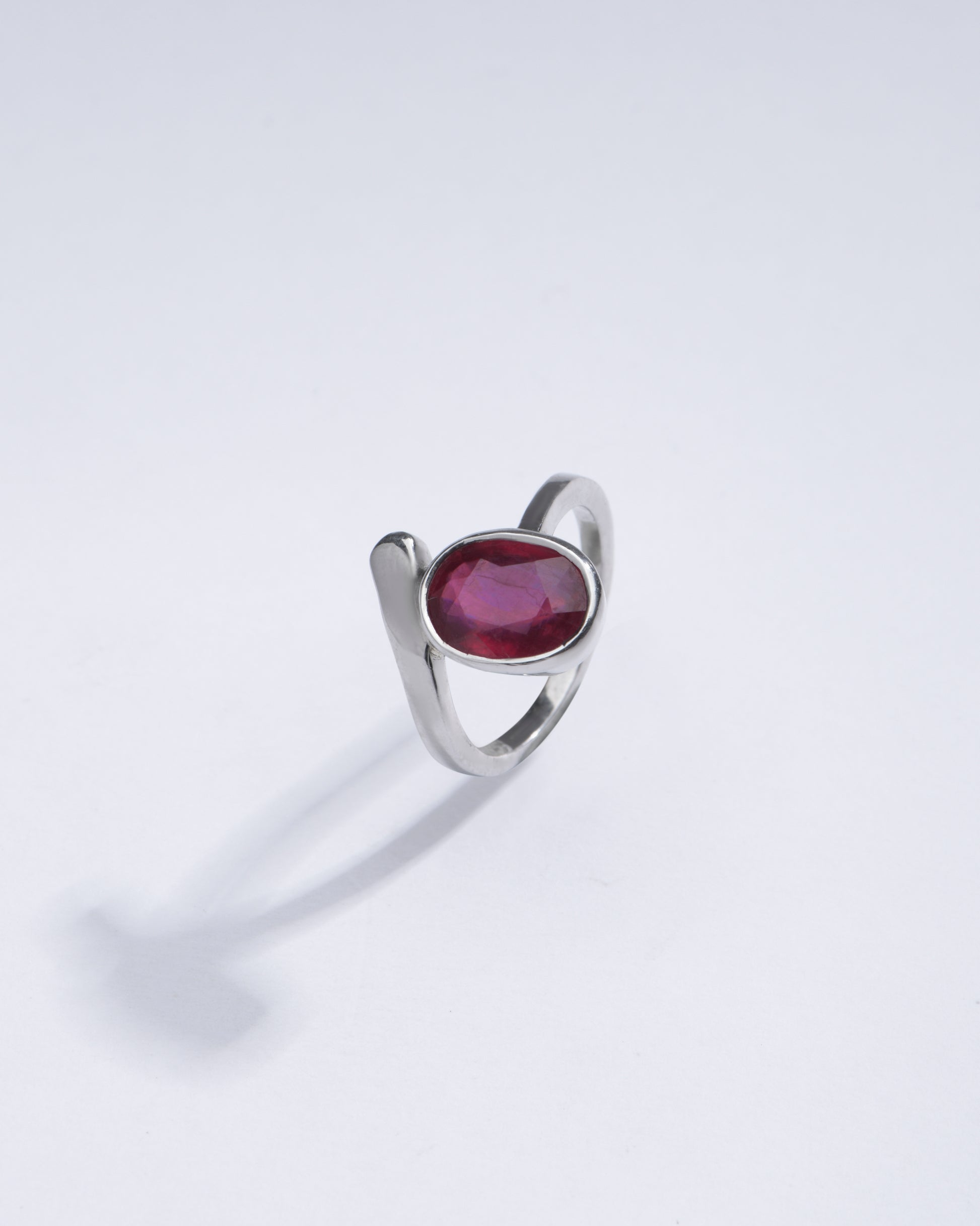 Elegant Ruby (Manik) Ring in 925 Silver #1202B - Myra