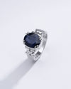 Royal Blue Sapphire (Neelam) Ring in 925 Silver – #1199N8 - Myra