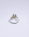Bold Yellow Sapphire Pukhraj Ring in Silver from Myra Gems