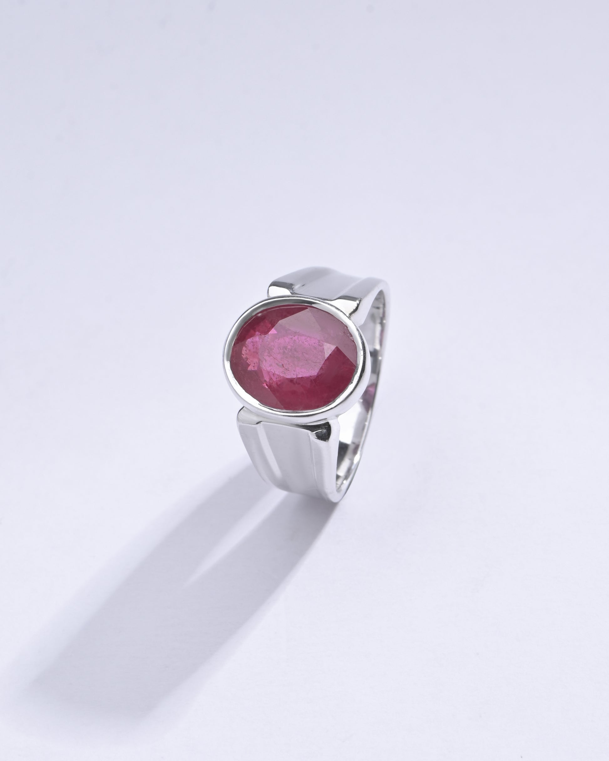 Classic Ruby (Manik) Ring in 925 Silver - #1111B - Myra