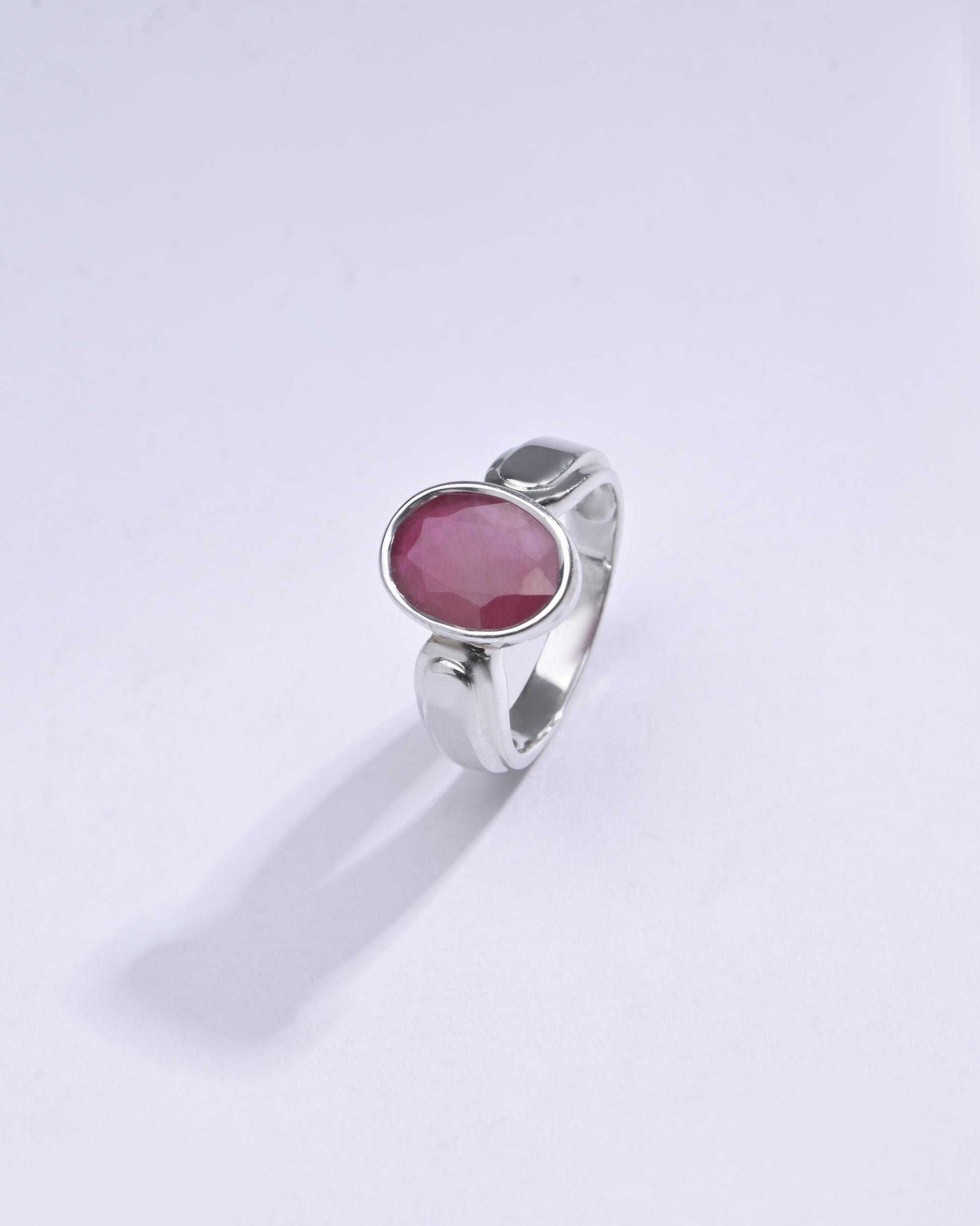 Radiant Ruby (Manik) Ring in 925 sterling silver - #1101B - Myra