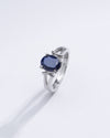 Royal Blue Sapphire (Neelam) Ring in 925 Silver – #1148N4 - Myra