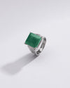 Radiant Emerald (Panna) Ring in 925 Silver – #1111N4 Sq - Myra