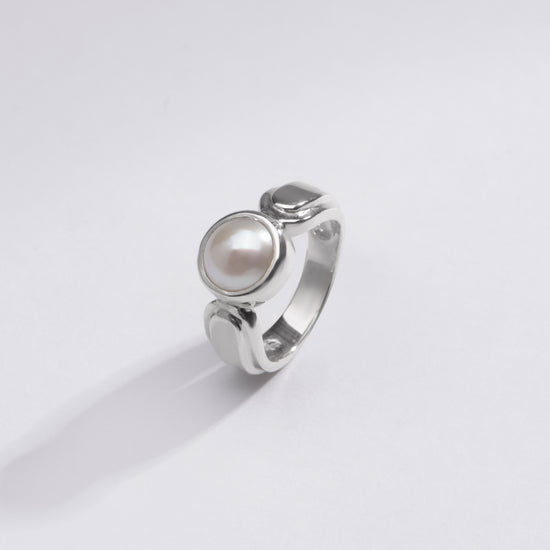 Genuine Pearl (Moti) Ring in 925 Sterling Silver - #1101 R - Myra