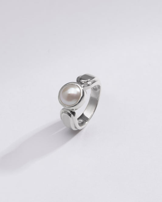 Genuine Pearl (Moti) Ring in 925 Sterling Silver - #1101 R - Myra