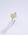 Radiant Yellow Sapphire (Pukhraj) Ring in Sterling Silver – #1201N4 - Myra