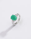 Natural Emerald (Panna) Gemstone Ring in 925 Sterling Silver – Rich Green Hue #1225N4 - Myra