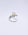 Radiant Yellow Sapphire (Pukhraj) Ring in Sterling Silver – #1201N4 - Myra