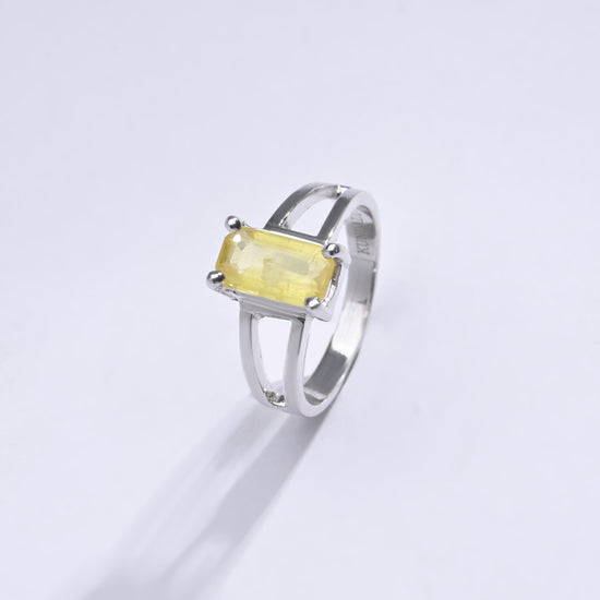 Pukhraj gemstone ring for men