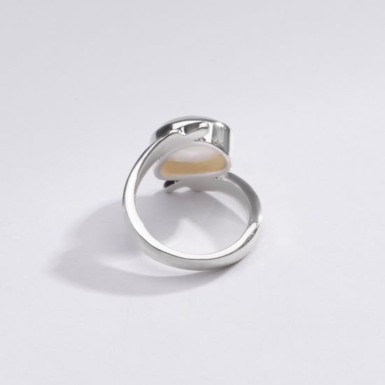 Natural Pearl (Moti) Ring in 925 Silver - #1103 U - Myra