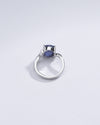 Authentic Blue Sapphire (Neelam) Gemstone Ring in Sterling Silver – #1152N4 - Myra
