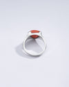Prestine Coral (Moonga) Ring in 925 Sterling Silver - Delta Tr