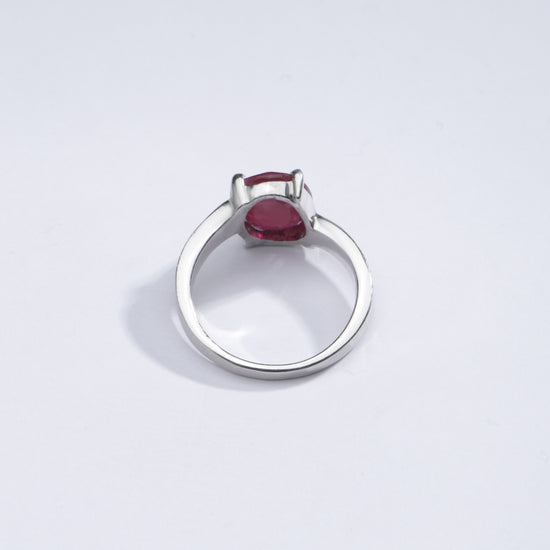 Vibrant Ruby (Manik) Ring in 925 Sterling Silver - #1153N4 - Myra