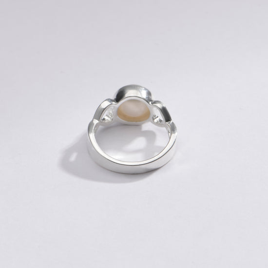 Radiant Pearl (Moti) Ring in 925 Silver - #1220 R - Myra