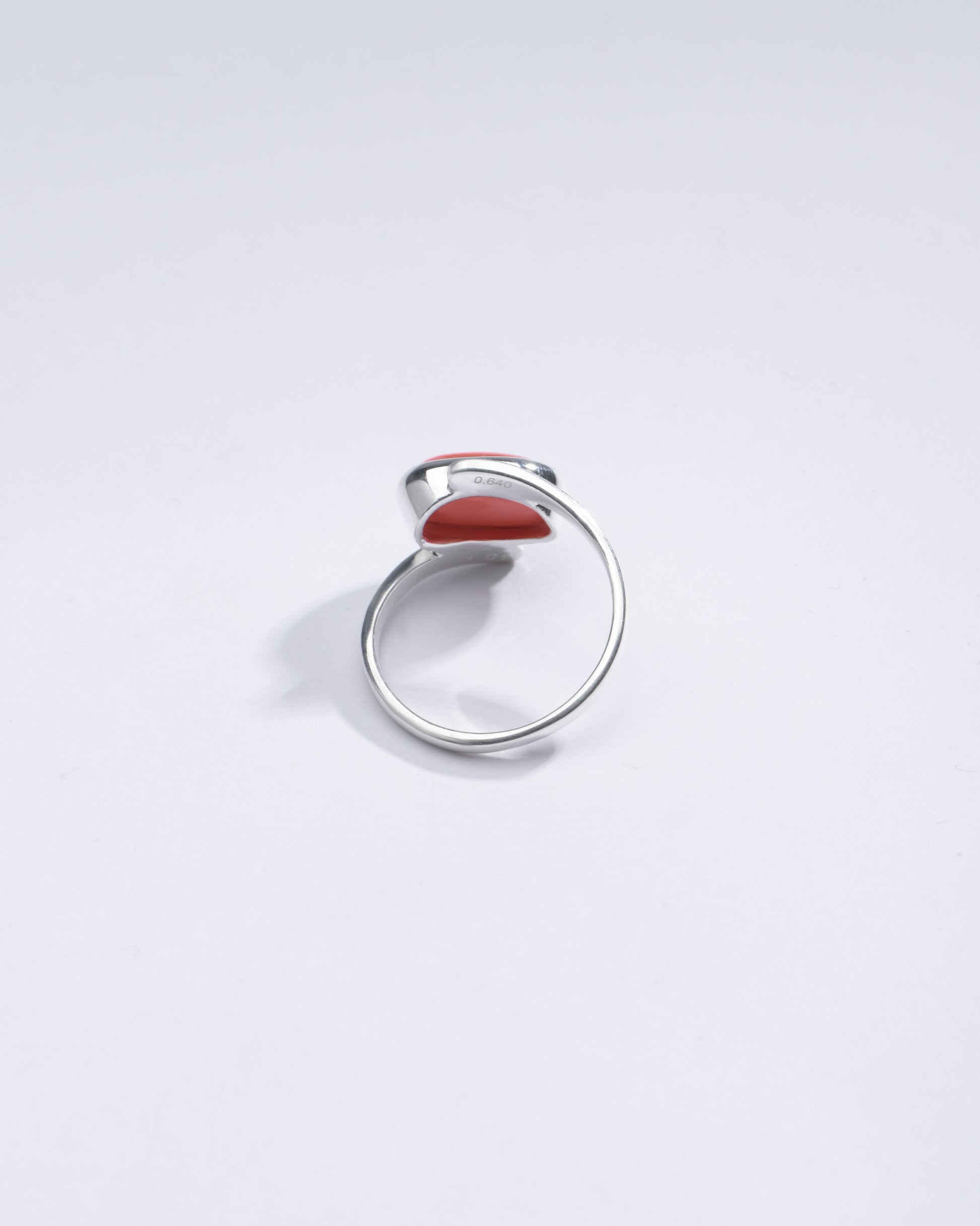Radiant Red Coral (Moonga) Ring in 925 Silver – #1138 Ov - Myra