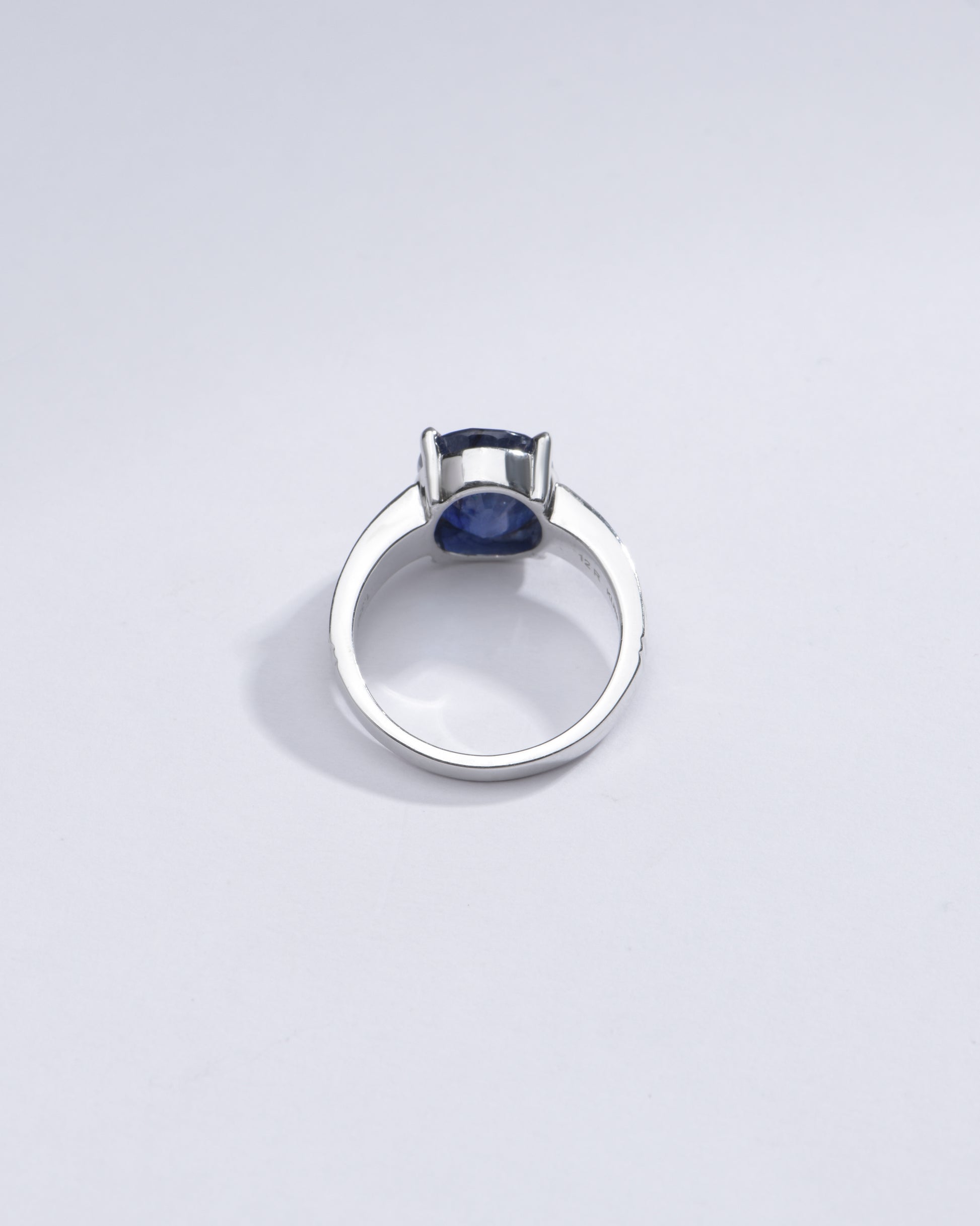 Genuine Blue Sapphire (Neelam) Gemstone Ring in Sterling Silver – #1225N4 - Myra