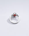 Classic Red Coral (Moonga) Ring in Sterling Silver – #1175 Ov - Myra