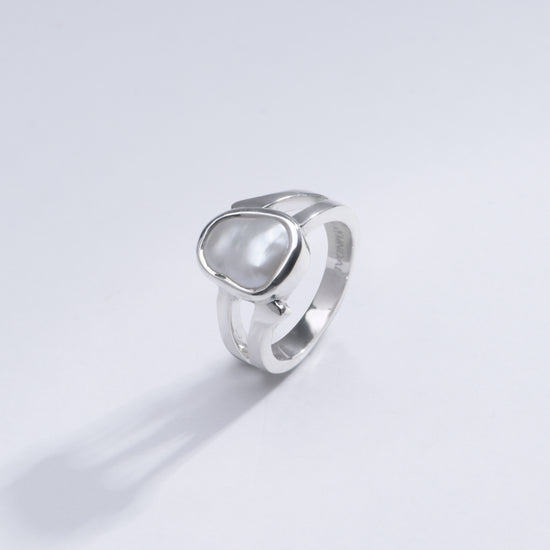 Elegant Pearl (Moti) Ring in 925 Sterling Silver - #1182 U - Myra