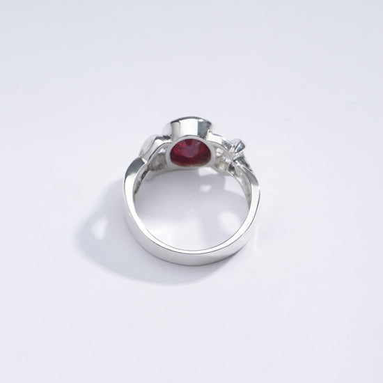 Classic Ruby (Manik) Ring in 925 Silver - #1210B - Myra