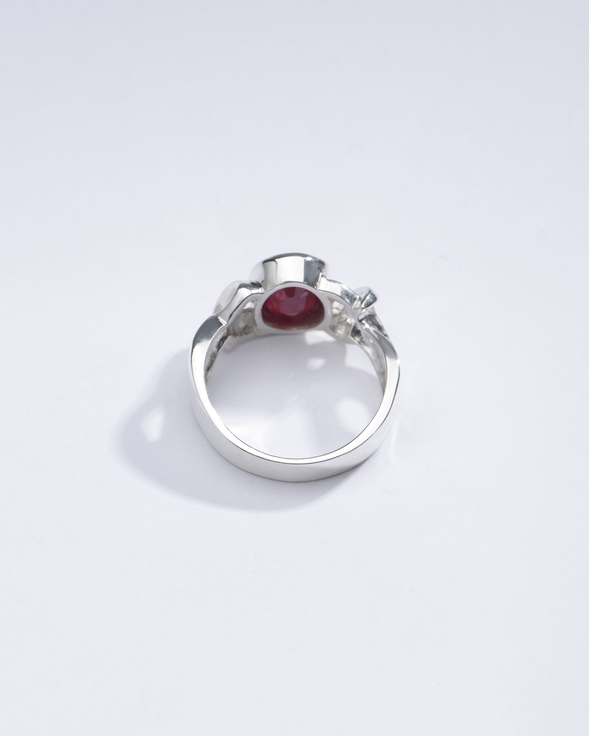 Classic Ruby (Manik) Ring in 925 Silver - #1210B - Myra