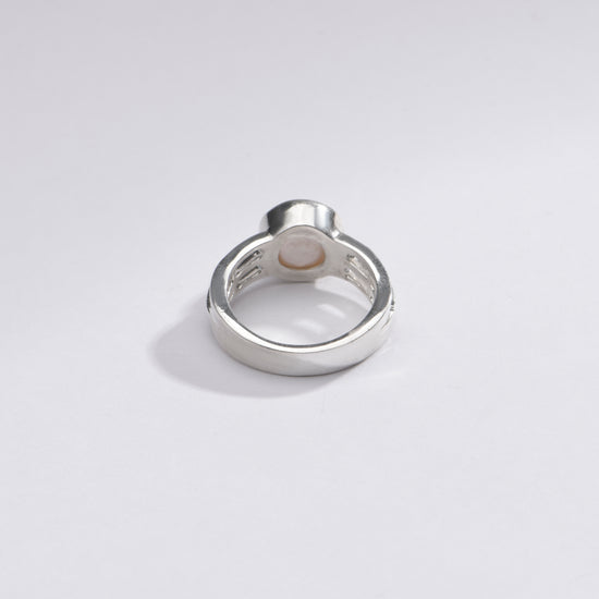 Elegant Pearl (Moti) Ring in 925 Silver - #1142 U - Myra