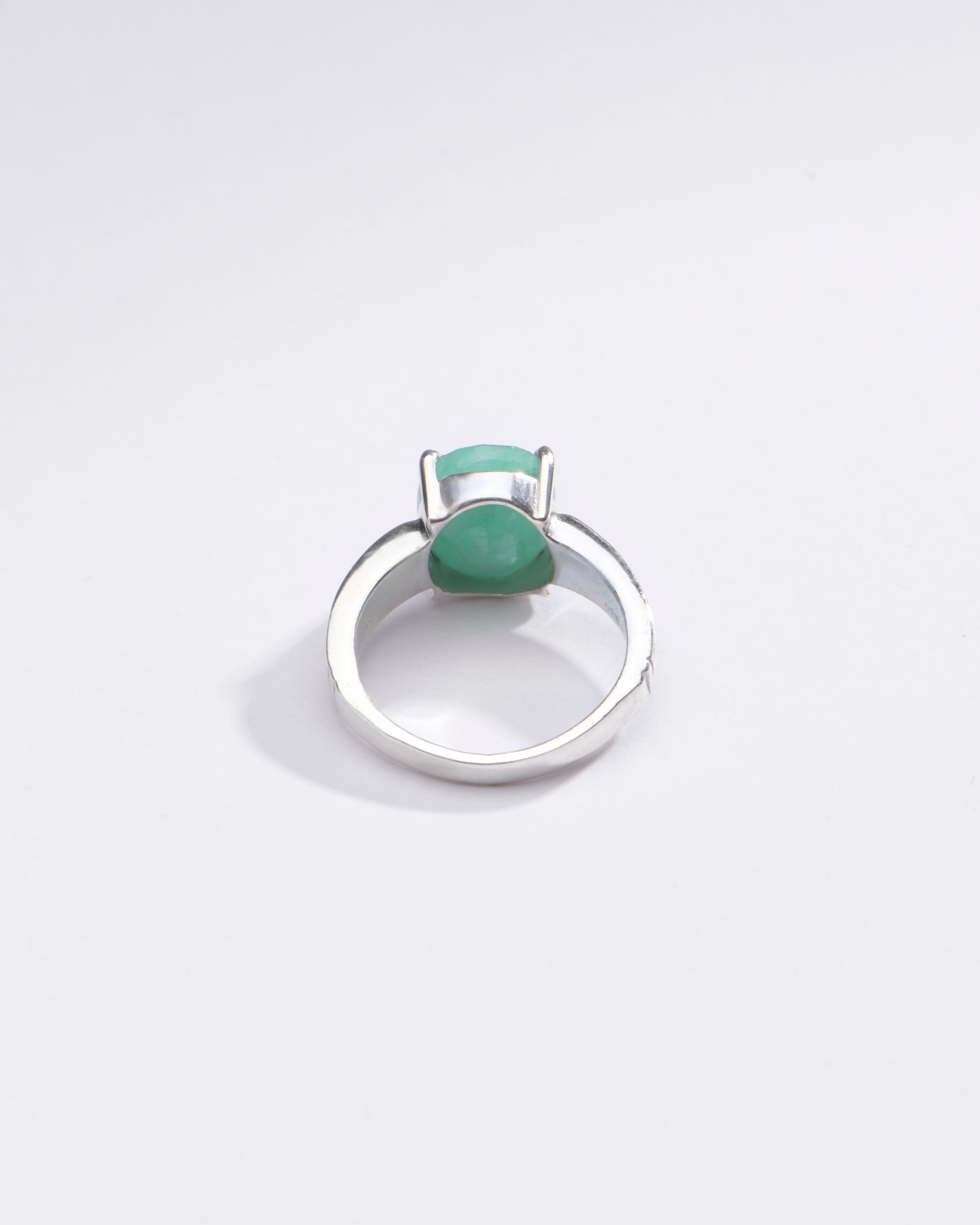 Natural Emerald (Panna) Gemstone Ring in 925 Sterling Silver – Rich Green Hue #1225N4 - Myra