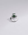 Elegant Green Emerald (Panna) Ring in 925 Silver – #1152N4 - Myra