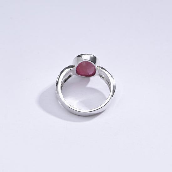 Radiant Ruby (Manik) Ring in 925 sterling silver - #1101B - Myra