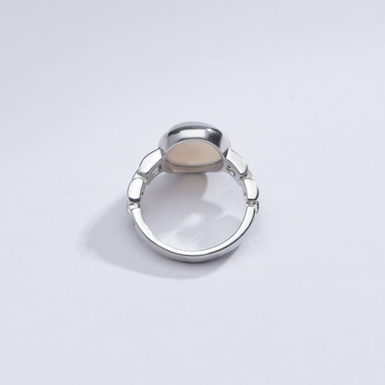 Natural Opal (Doodhiya) Ring in 925 Silver – #1245B - Myra