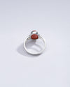 Bold Red Coral (Moonga) Ring in 925 Silver - #1150 Ov - Myra