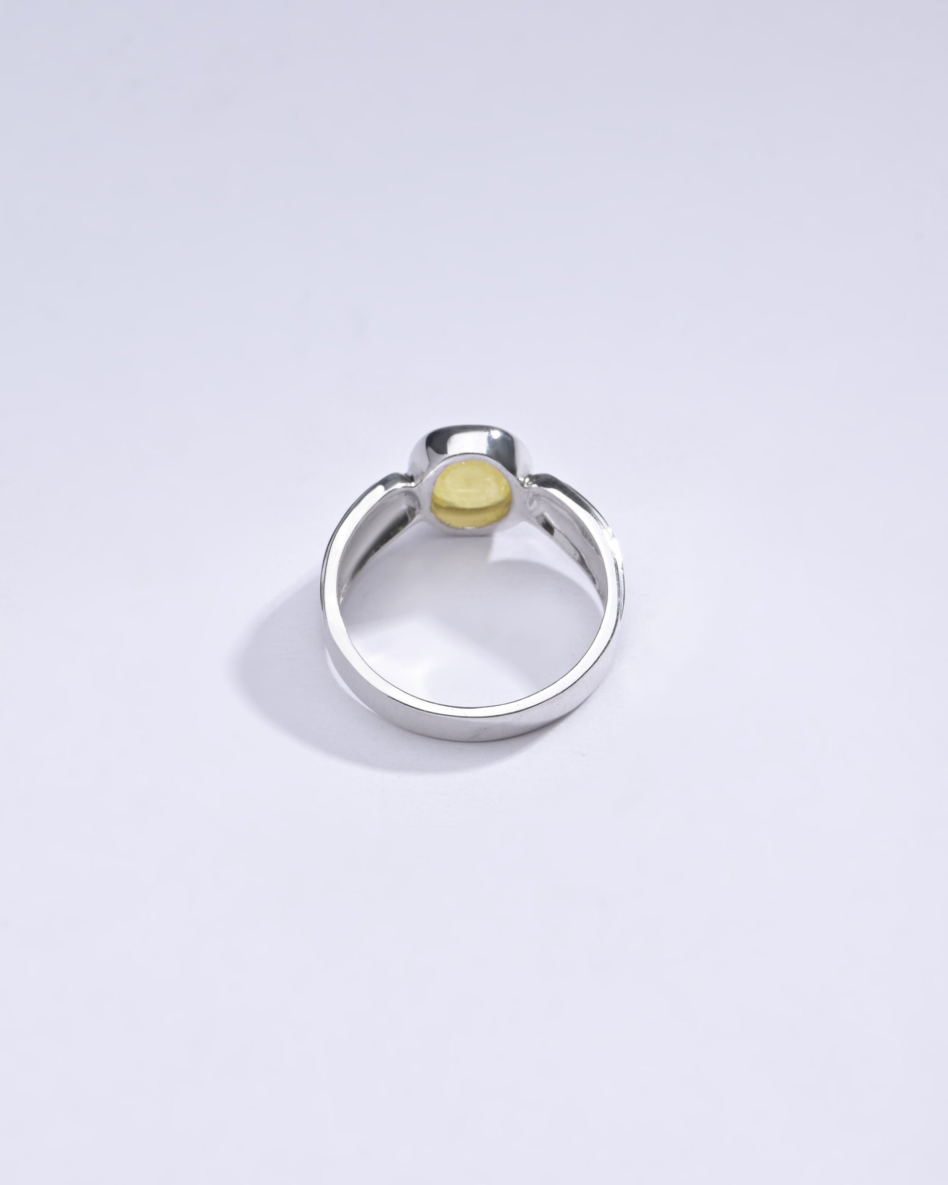 Classic Yellow Sapphire (Pukhraj) Ring in 925 Sterling Silver – #1101B - Myra