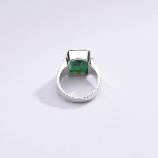 Vintage Emerald (Panna) Ring in 925 Silver â€“ #1228B Sq - Myra