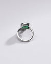 Silver emerald ring