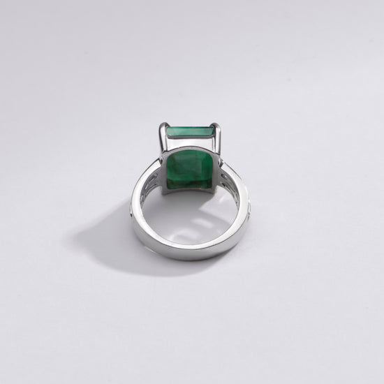 Vintage Green Emerald (Panna) Ring in Silver – #1142N4 Re - Myra