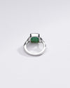 Authentic Emerald (Panna) Ring in Sterling Silver – #1175B Sq - Myra