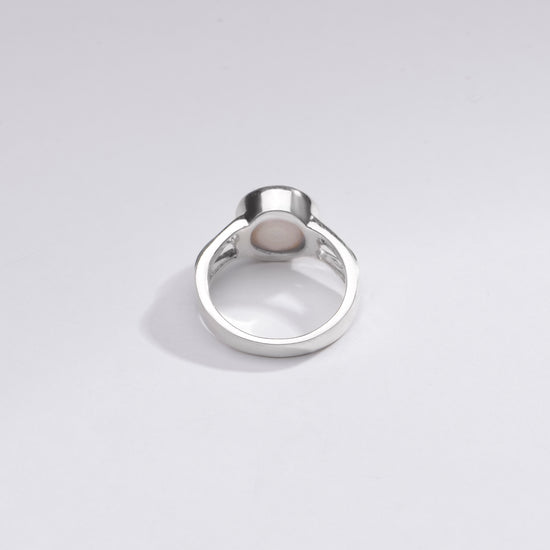 Radiant Pearl (Moti) Gemstone Ring in 925 Silver - #1242 R - Myra