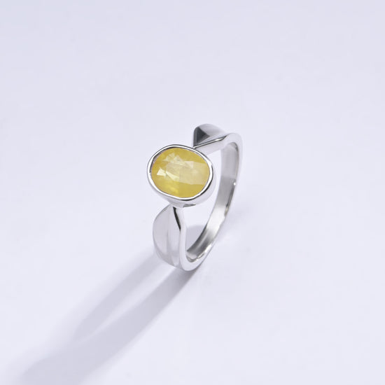 Handcrafted Yellow Sapphire Ring from Myra Gems