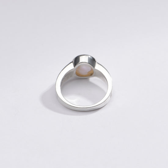 Genuine Pearl (Moti) Gemstone Ring in 925 Silver - #1225 R - Myra