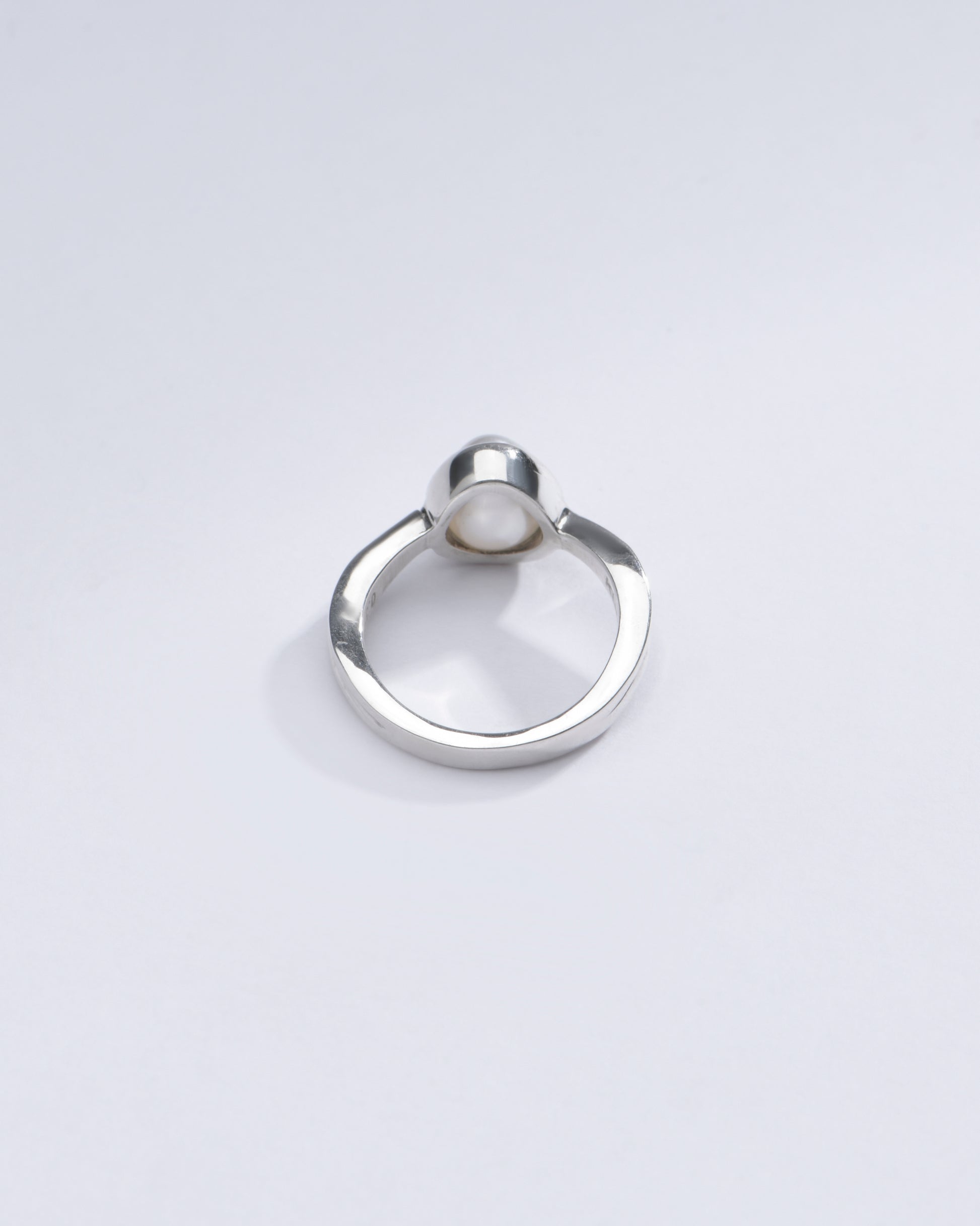 Natural Pearl (Moti) Ring in 925 Silver - #1201 U - Myra