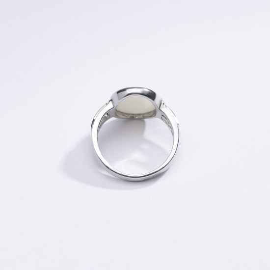 Ethereal Opal (Doodhiya) Gemstone Ring in Sterling Silver – #1242B - Myra