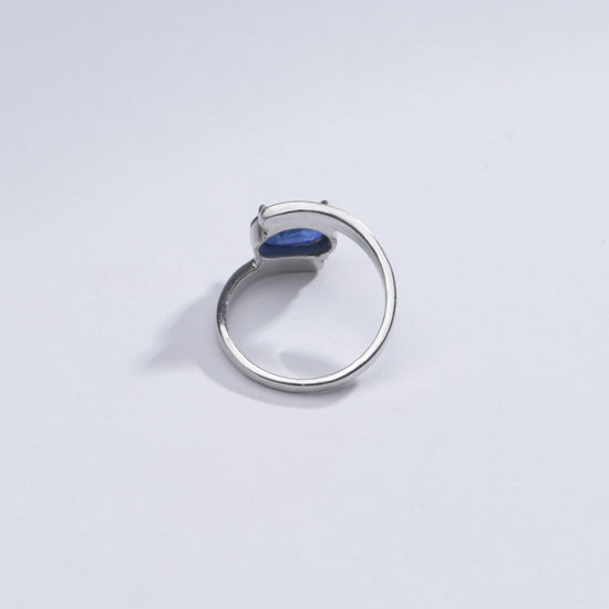 Authentic Blue Sapphire (Neelam) Ring in 925 Silver – #1138N4 - Myra