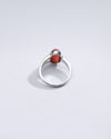 Timeless Red Coral (Moonga) Ring in Sterling Silver – #1125 Ov - Myra