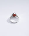 Elegant Red Coral (Moonga) Ring in 925 Silver – #1224 - Myra