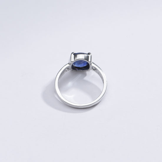 Vintage Blue Sapphire (Neelam) Ring in Sterling Silver – #1139N4 - Myra