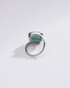 Radiant Emerald (Panna) Ring in Sterling Silver – #1138B - Myra